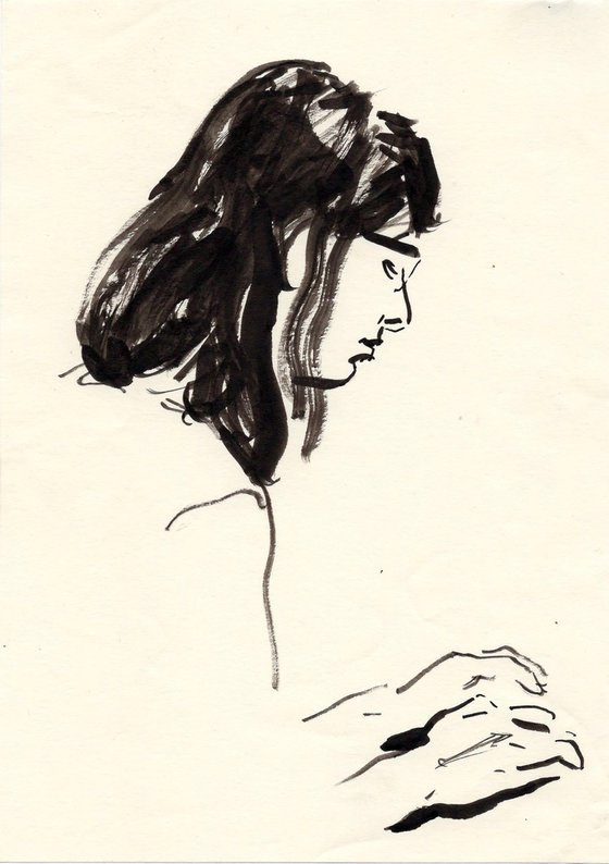 Mila – Original Ink Drawing on Paper