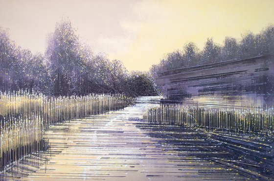 Summer River At Dusk