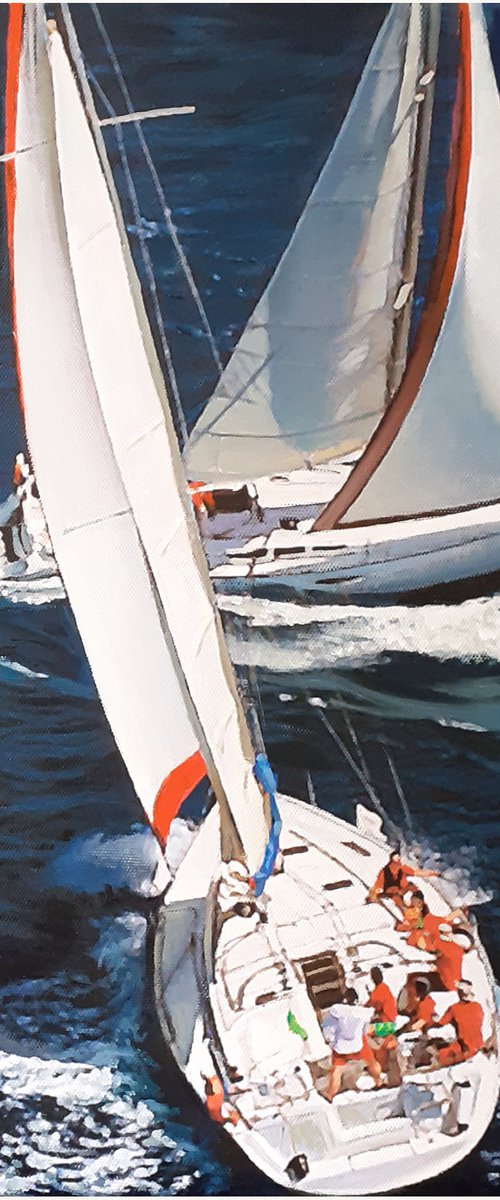 "Yachts At Sea". 2020 by Tatiana Rezvaya