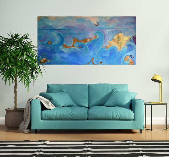 Big dancing party on the beach