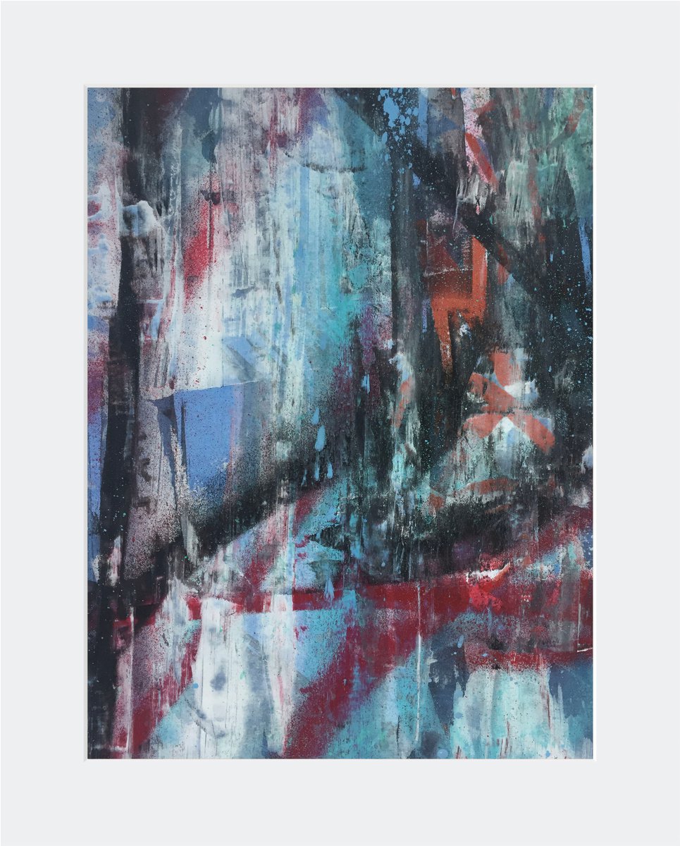 Abstract Painting By The Most Active, 12 X 16", Everything Is Lost, Original Artwork