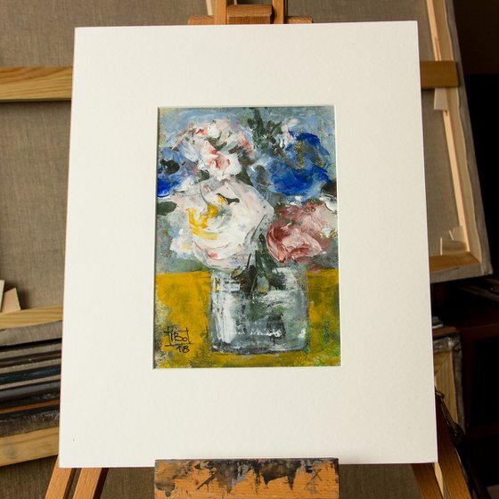 Still life with a large white rose