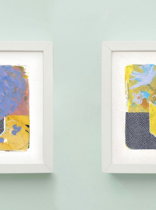 Set of two paintings - Tinies #4 by Ayna Paisley