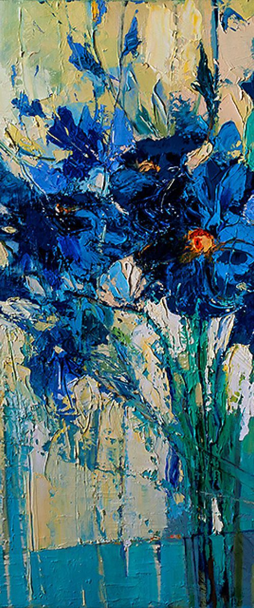 'Blue Flowers' by Ewa Czarniecka