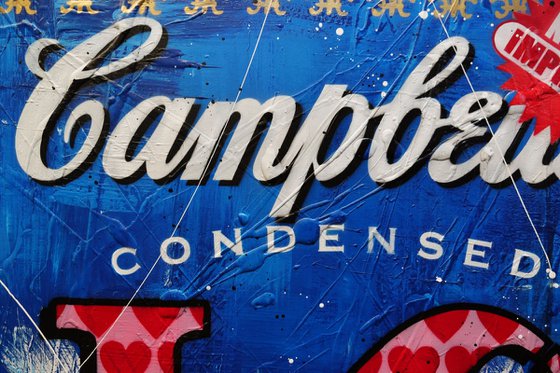 New & Improved Love 140cm x 100cm Campbell's Soup Love Textured Urban Pop Art