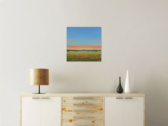 Spring Poppies - Colorful Flower Field Landscape