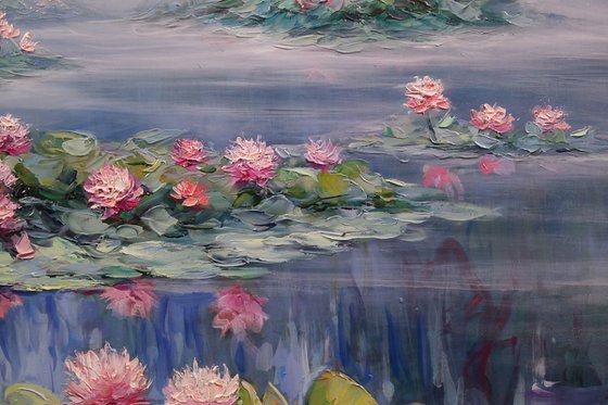 "Water lilies on the water"