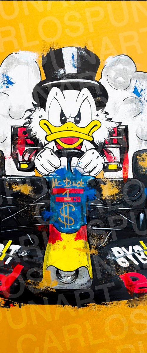 Scrooge McDuck Max Verstappen by Carlos Pun Art