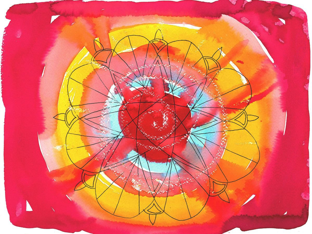 Abstract Mandala Painting by Ewa Dabkiewicz
