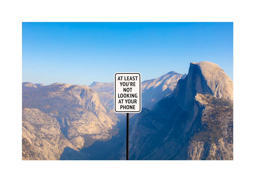 Typographic Landscape Photograph By Jack Daly, 28 X 20, Tourist Bored #2, Original Artwork