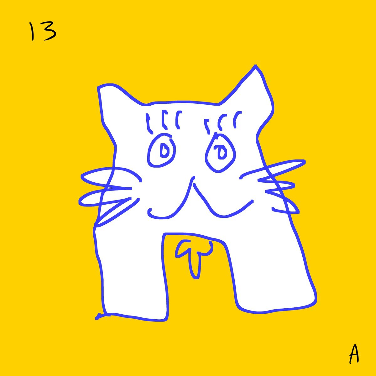 CUTE CAT (yellow crew collection) by ngel Rivas