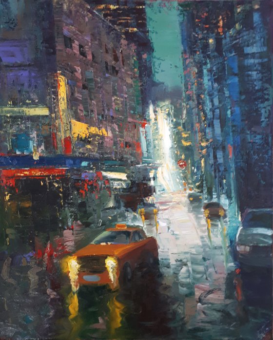 Taxi  (40x50cm, oil painting, ready to hang)