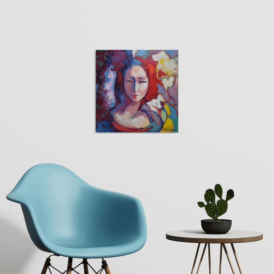 Love (50x50cm,  oil painting, ready to hang)