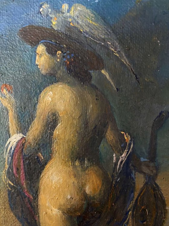 Portrait of a naked girl