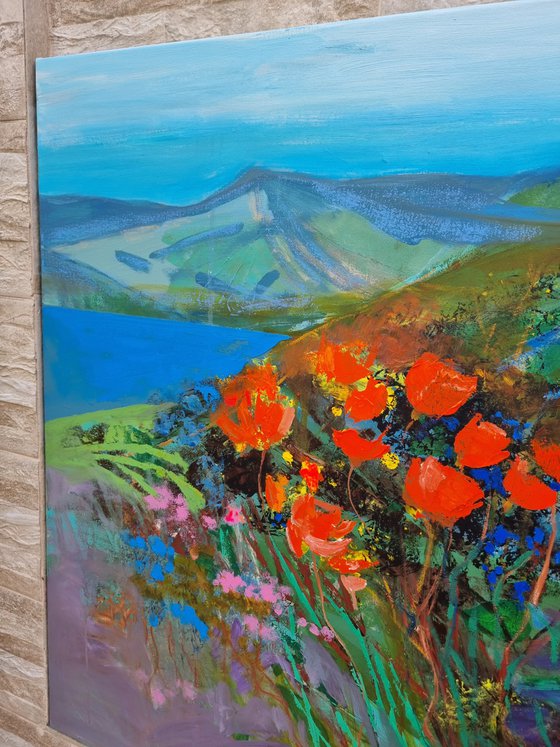 landscape with poppies