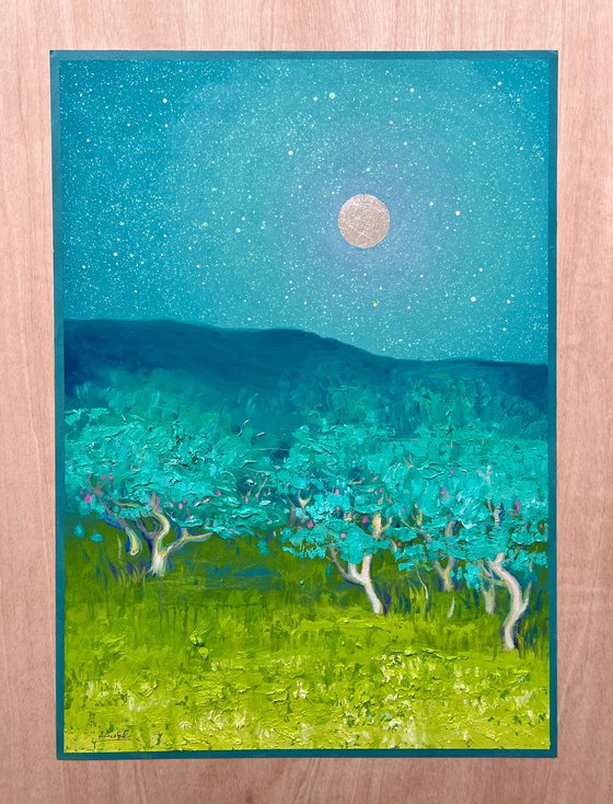 Orchard under the Full Moon