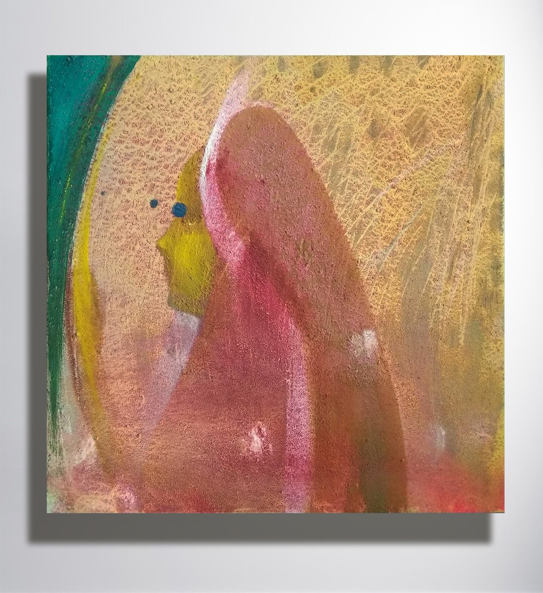 Impressionistic Portrait Oil Painting By Marya, 28 X 28", " Meditation ", Original Artwork