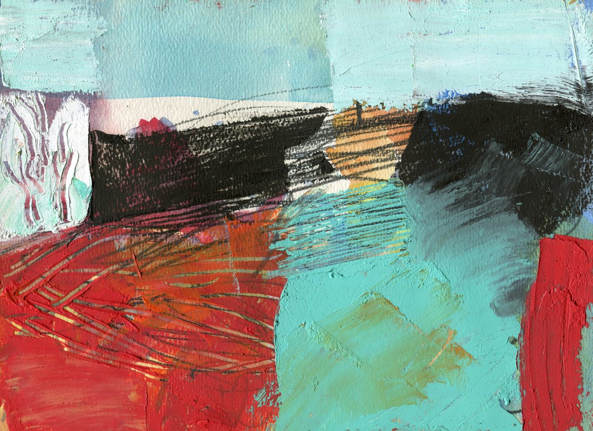 Expressive Landscape Oil Painting By Elizabeth Anne Fox, 12 X 9, Winter Ploughing, Original Artwork