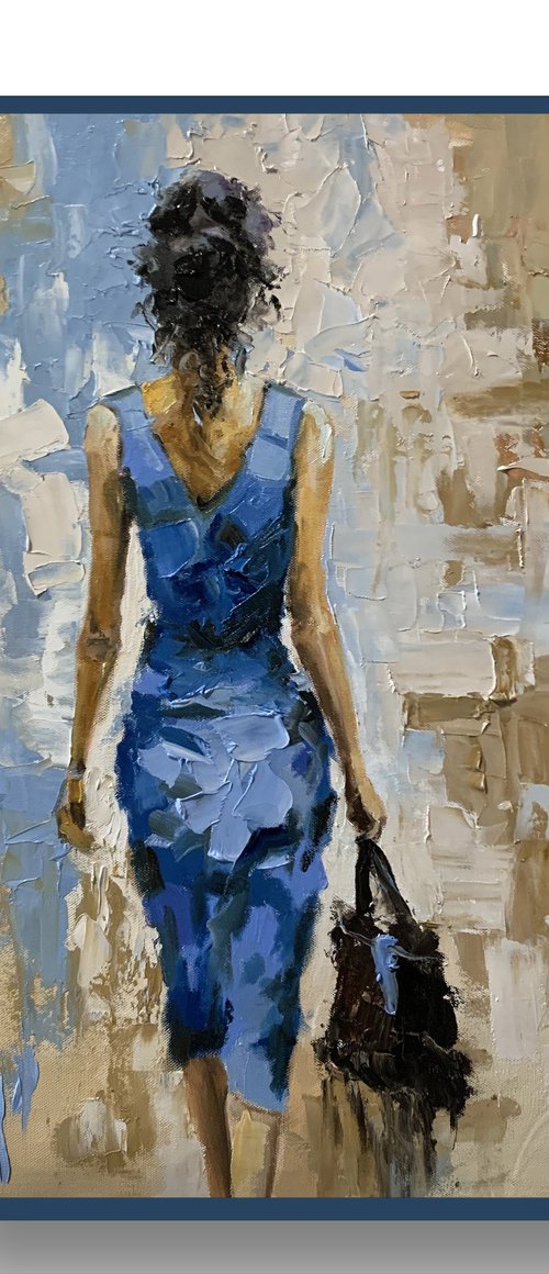 Woman in Blue Dress. by Vita Schagen