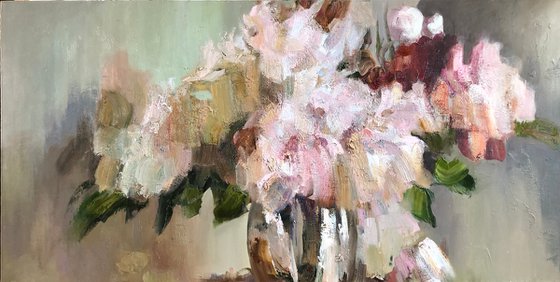 "Flowers."  copy of the painting by N. Blokhin.