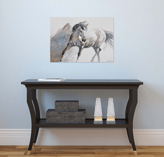Horse in the trot (70x50)