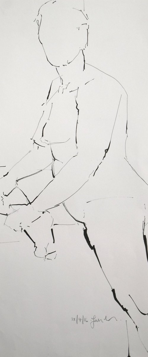 Study of a female Nude - Life Drawing No 504 by Ian McKay