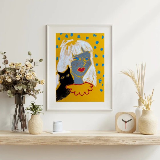 Girl and Cat Portrait