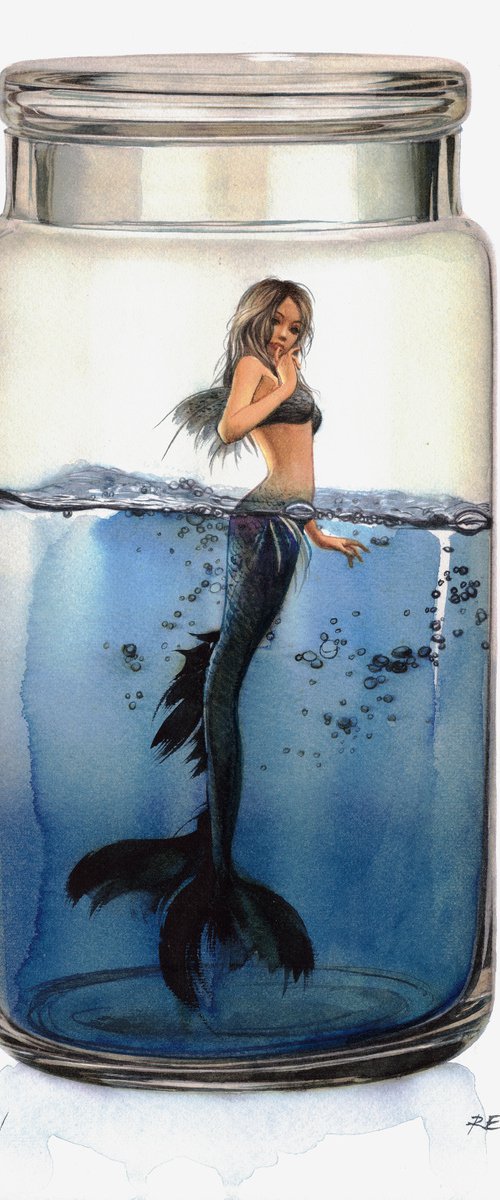 Mermaid in Jar XI by REME Jr.