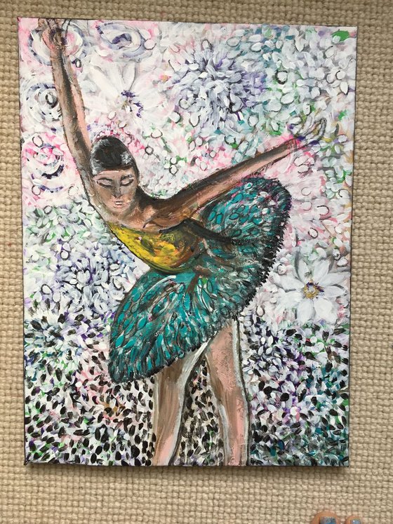 Ballet Painting on Canvas, Ballerina Paintings, Ballet Art, Artfinder Gift Ideas, Home Decor, Living Room Decor, Large Paintings on Canvas, Ready to Hang, Original Artwork, For Sale