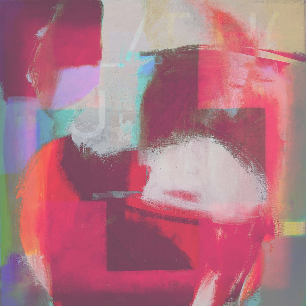 Abstract Print By The Most Active, 17 X 17", Bring Them Together, Original Artwork