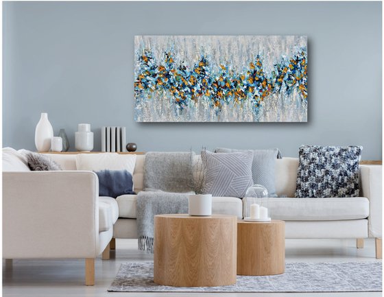 Dream Big - Large Abstract Painting, Palette Knife