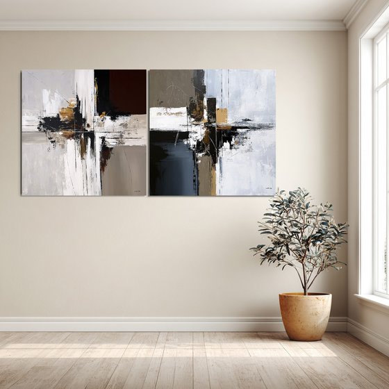 Confluence of Forms set diptych