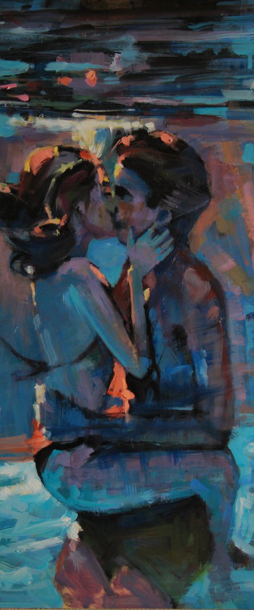 Kissing underwater by Marco Ortolan