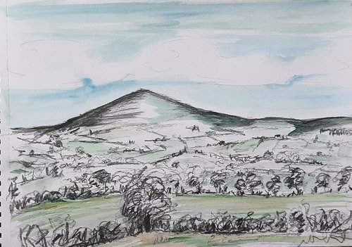 Summer skies over the rolling fields of Croghan mountain - an Irish Landscape by Niki Purcell