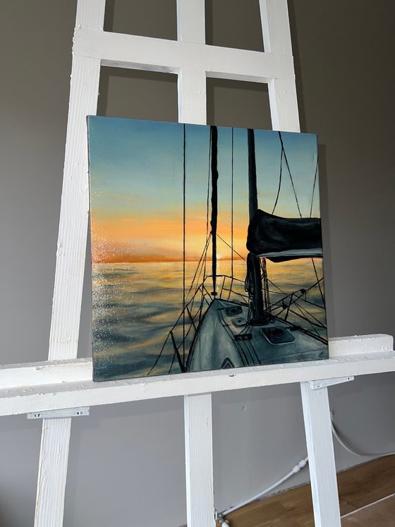Sailboat at sunset