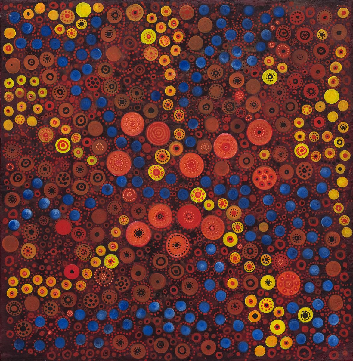 Universe No.1 - Abstract Dot Painting by Peter Zelei