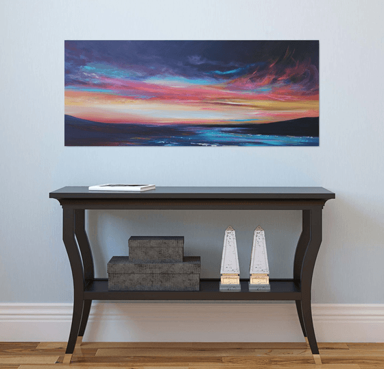 Twilight Blush - seascape, emotional, panoramic