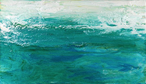 Nature's Music 14 - Small Seascape painting by Kathy Morton Stanion