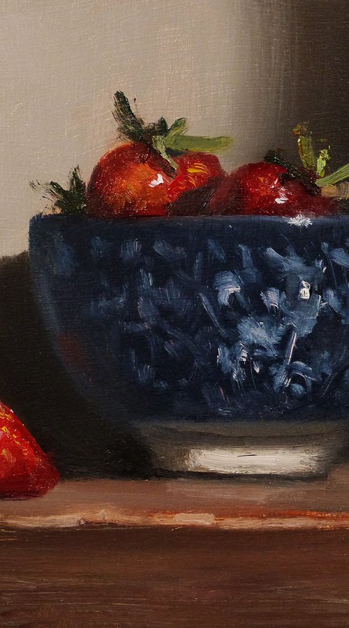 Strawberries and Bowl by Pascal Giroud