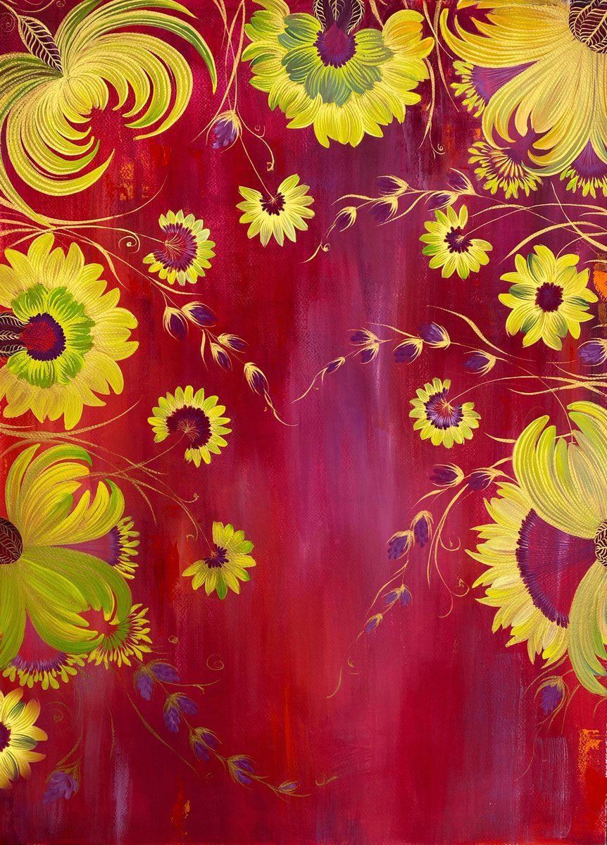 Chromatic Floral Fusion Symphony by Tetiana Savchenko