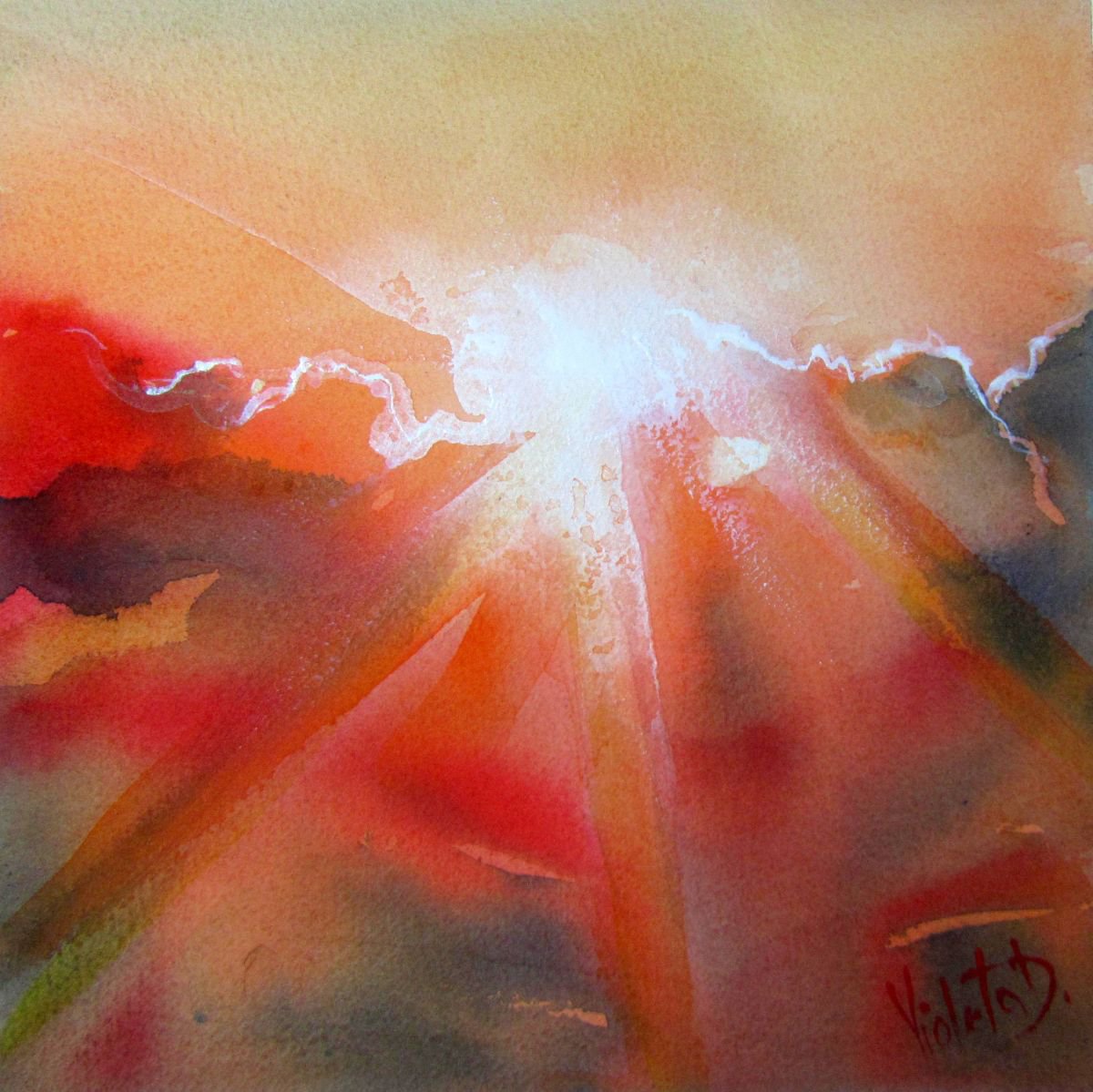 Homage to J.M.W. Turner: Sunset 1 by Violeta Damjanovic-Behrendt