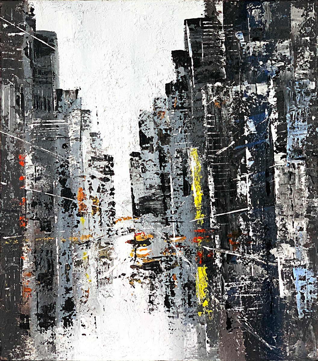 Cityscape. Rain evening Lights by Marina Skromova