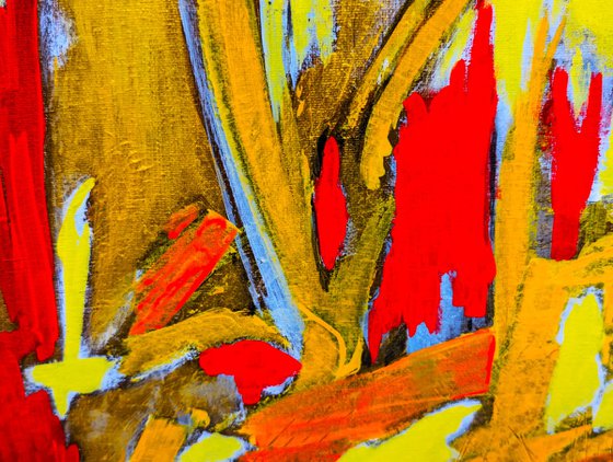 Composition with Red, Gold and Yellow.
