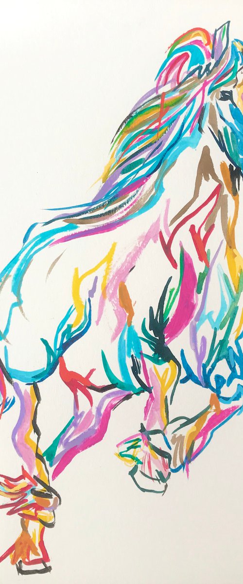 Horse Watercolour Study 3 by Andrew Orton