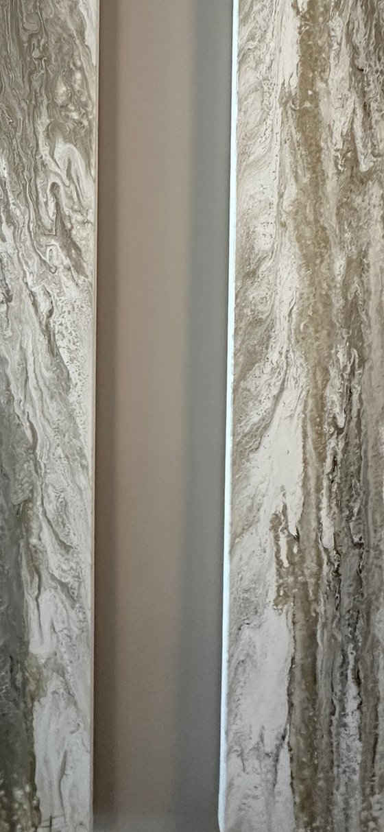 Voile (Single Panel) — Neutral Abstract
