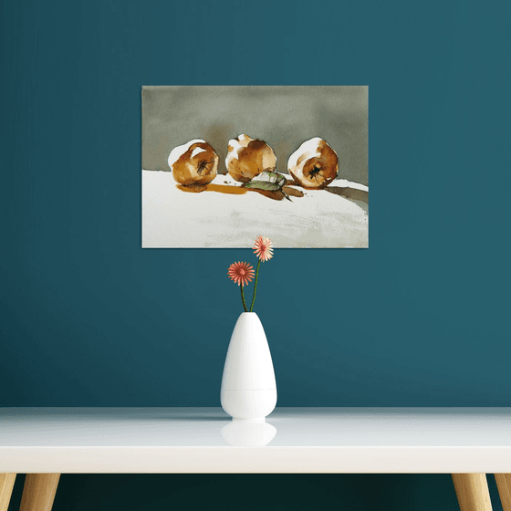 still life with quinces