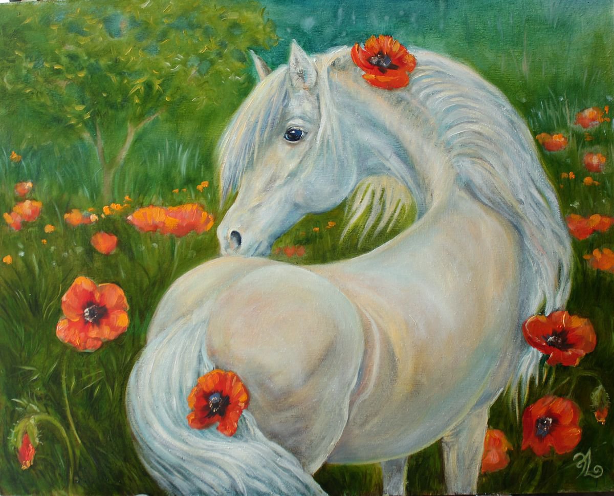 White Horse by Elina Vetrova