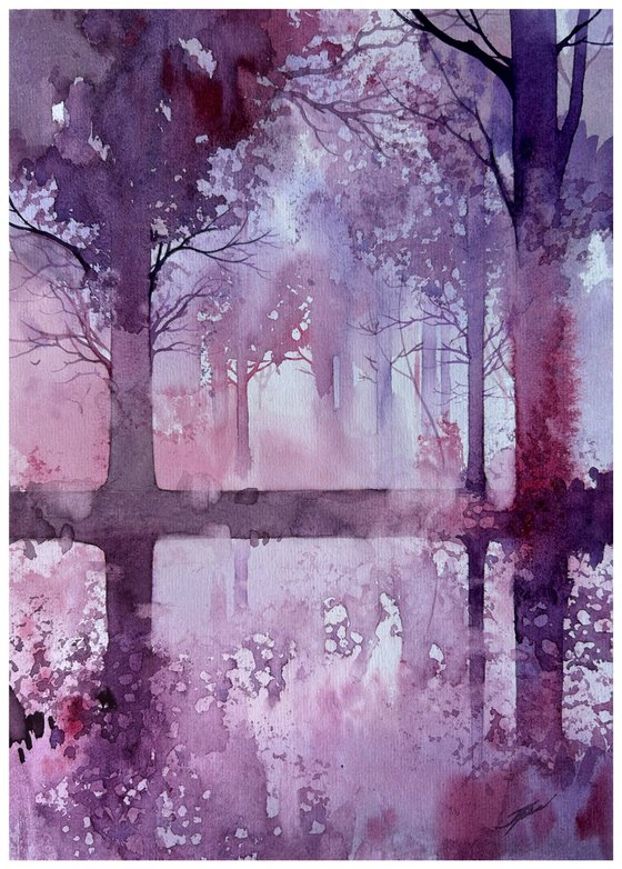 Silence of the purple morning