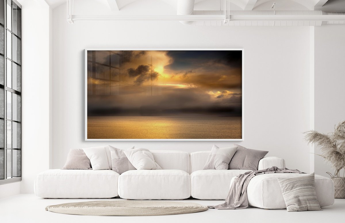 Impressionistic Landscape Photograph By Lynne Douglas, 76 X 44", Winter Light In The Highlands, Original Artwork