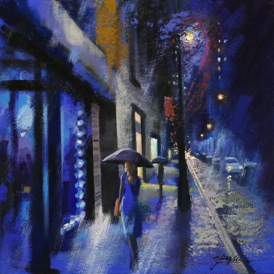 Blue Rain and Midnight Walk